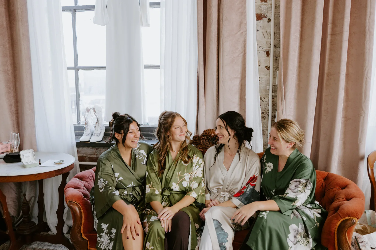 Getting ready in the Rosewood Room at 24 Shelby